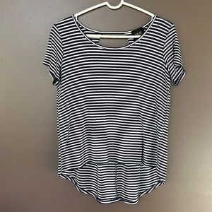 Blue and white stripped, open back top, W5, Medium